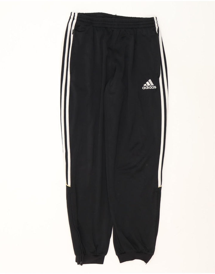 Calça de treino masculina Adidas Joggers médio preto colorblock poliéster