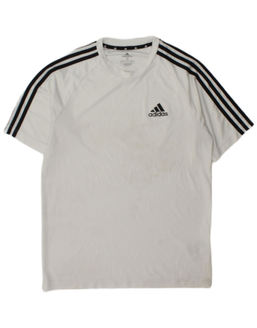 Adidas Mens Aeroready Camiseta Top Pequeno Branco Colorblock Poliéster