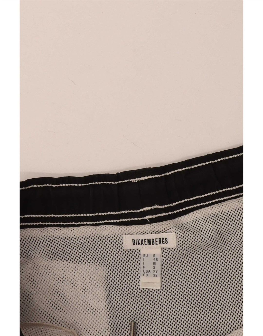 Bikkembergs Shorts de natação masculino gráfico médio preto poliéster