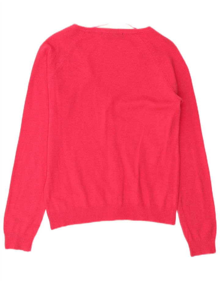 Suéter cardigã feminino Zara Reino Unido 14 grande rosa