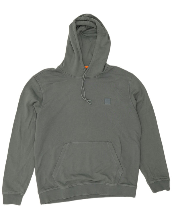 Hugo Boss Mens Hoodie Jumper XL Algodão Verde