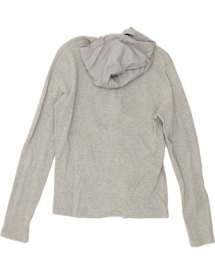 MICHAEL KORS Womens Zip Hoodie Sweater UK 14 Large Grey Cotton Vintage Michael Kors and Second-Hand Michael Kors from Messina Hembry 