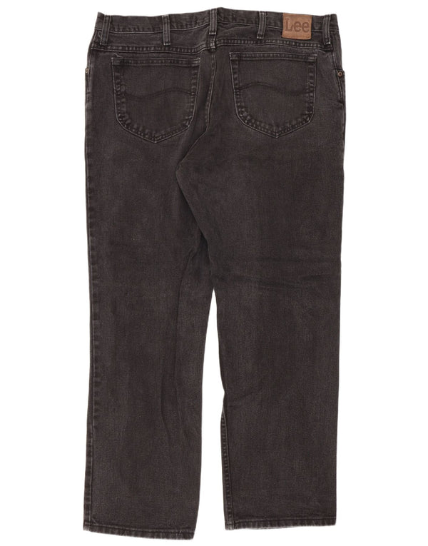 Lee Mens Regular Fit Straight Jeans W40 L30 Algodão Preto