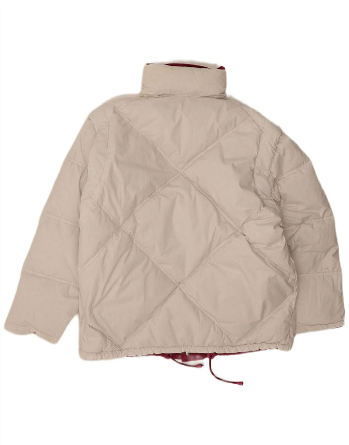 Jaqueta acolchoada masculina reversível de ajuste solto Diadora UK 38 poliéster rosa médio