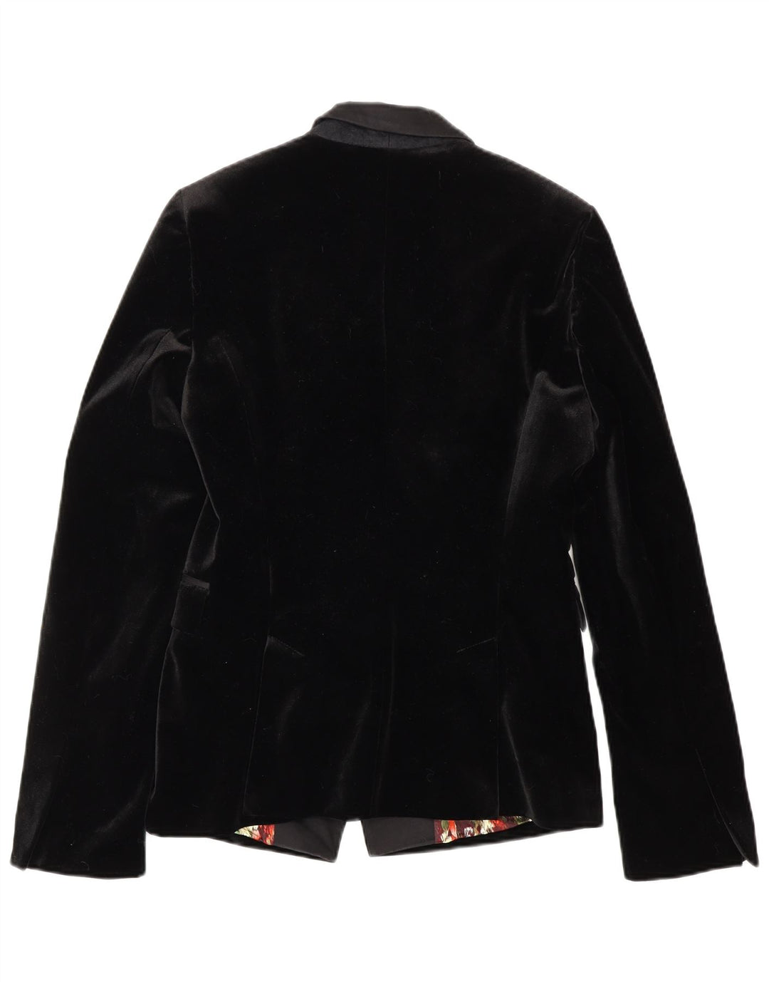 Jaqueta blazer feminina Jesire com peito duplo Reino Unido 8 poliéster preto pequeno