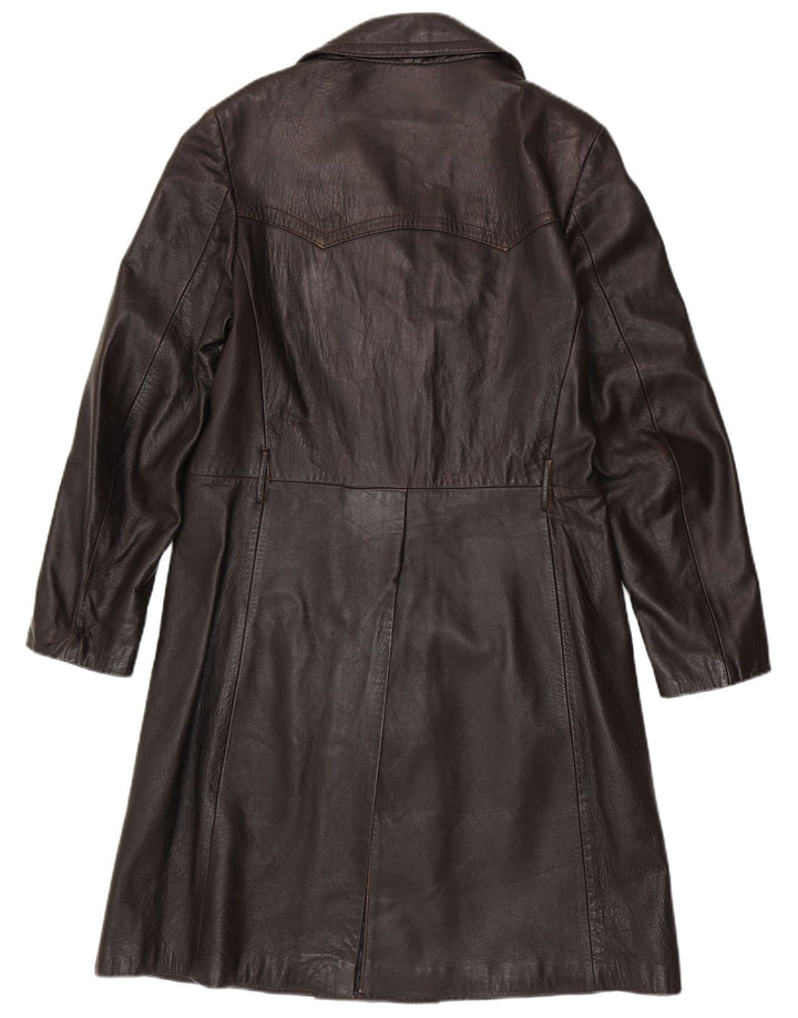 Casaco de couro masculino VINTAGE IT 50 grande couro marrom