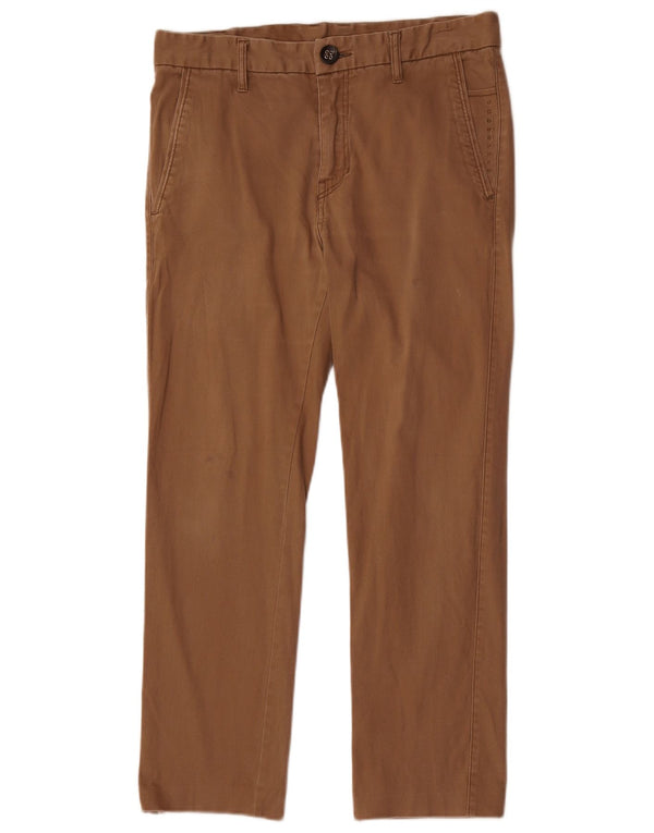Billabong Mens Straight Chino Trousers W30 L27 Brown Cotton
