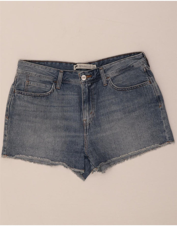 Shorts jeans feminino Levi's W32 grande algodão azul