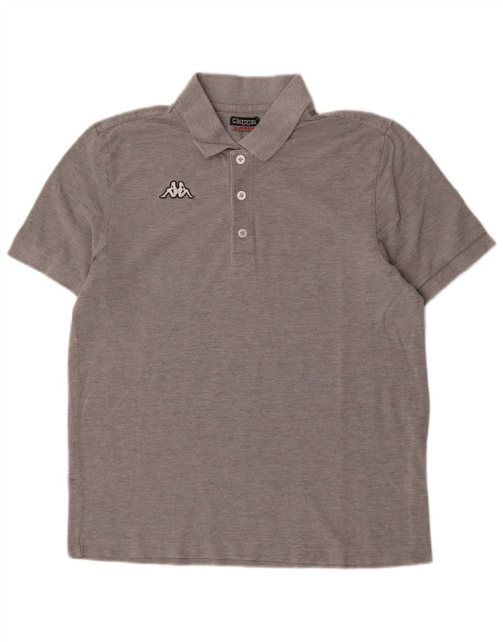 Camisa polo masculina Kappa grande cinza