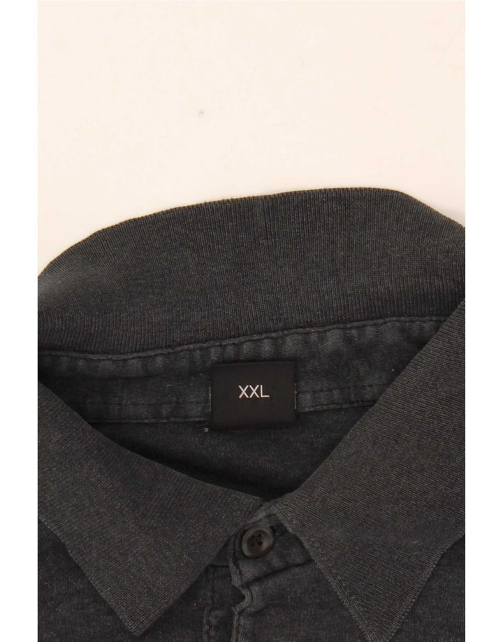 Camisa polo masculina de manga comprida Hugo Boss 2XL cinza