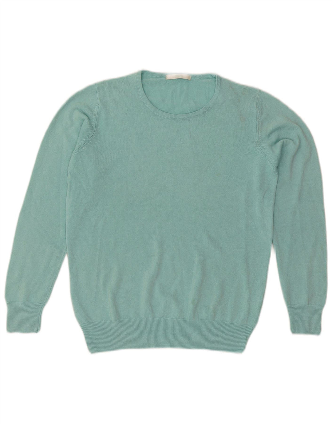 Suéter feminino Marks & Spencer com gola redonda Reino Unido 10 pequeno turquesa