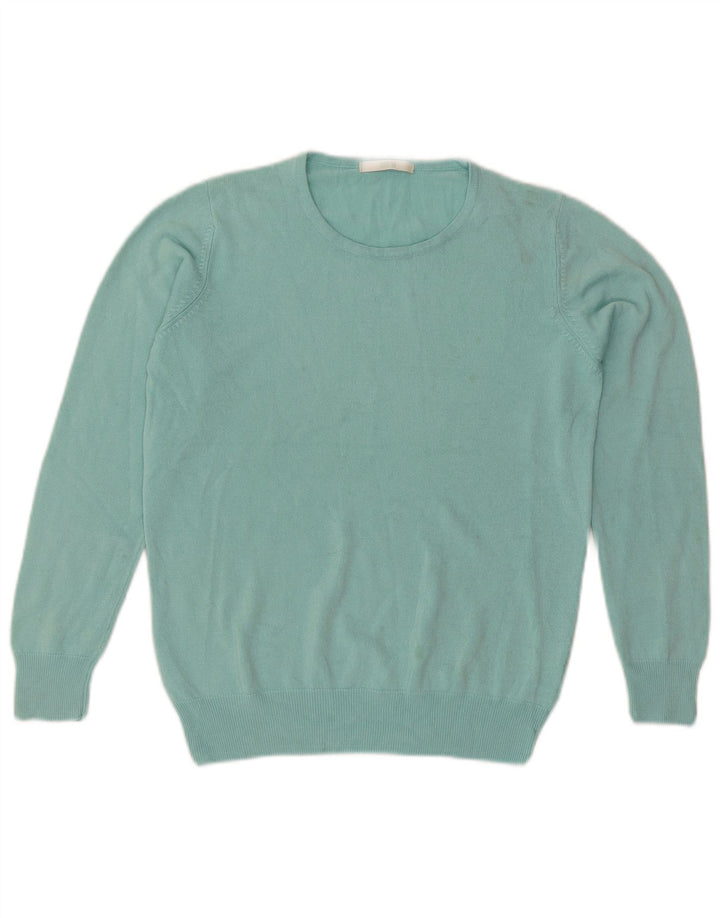 Suéter feminino Marks & Spencer com gola redonda Reino Unido 10 pequeno turquesa