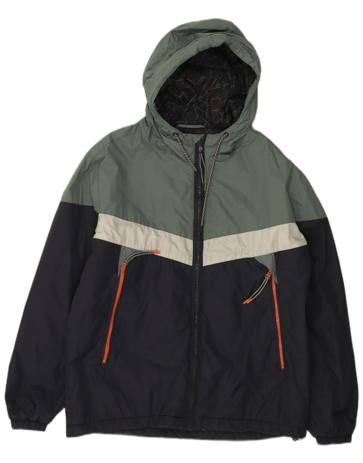 Jaqueta corta-vento masculina PEPE JEANS com capuz UK 42 XL azul marinho Colourblock