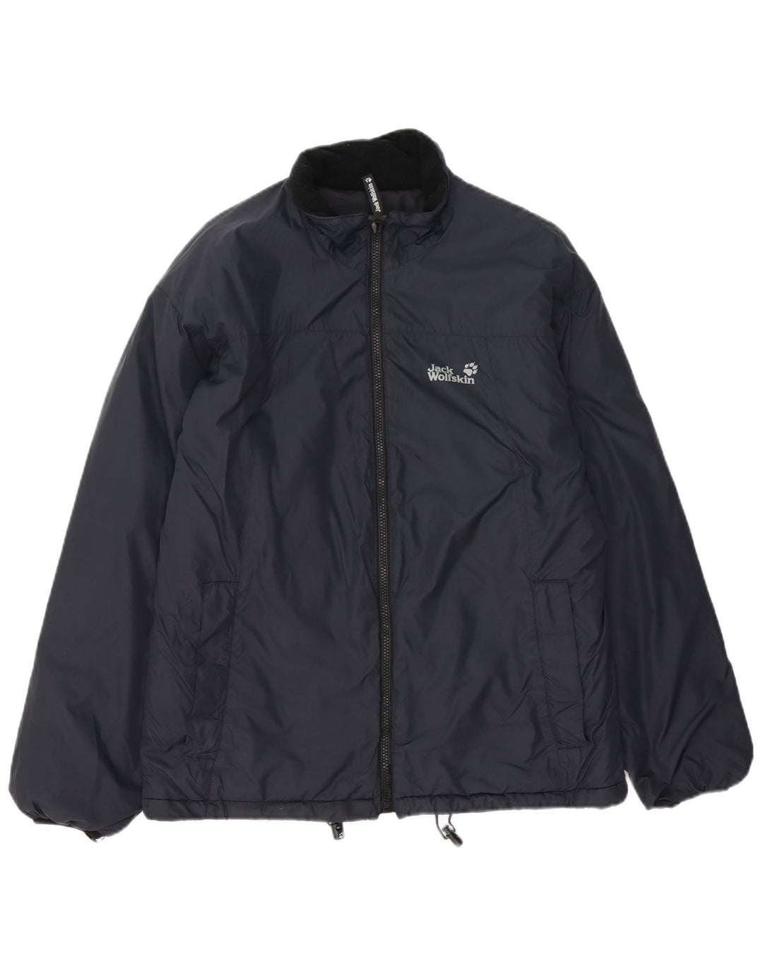 JACK WOLFSKIN Mens Windbreaker Jacket UK 36/38 Medium Navy Blue Polyamide