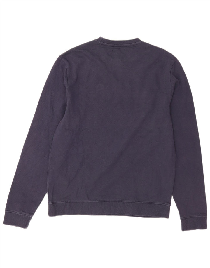 Suéter de moletom gráfico masculino Guess médio algodão azul marinho