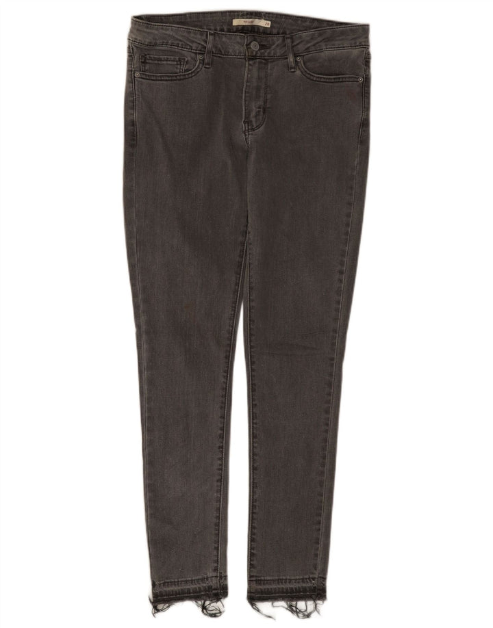 Calça jeans feminina Levi's 711 skinny W28 L30 cinza algodão