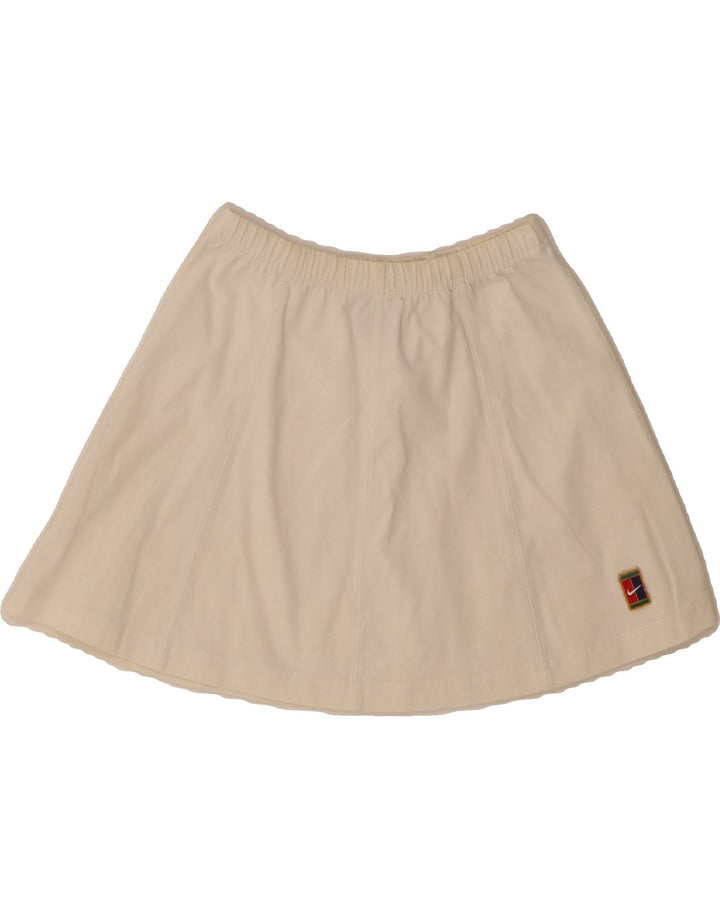 NIKE Womens Tennis Skirt US 4/6 Small White Cotton Vintage Nike and Second-Hand Nike from Messina Hembry 