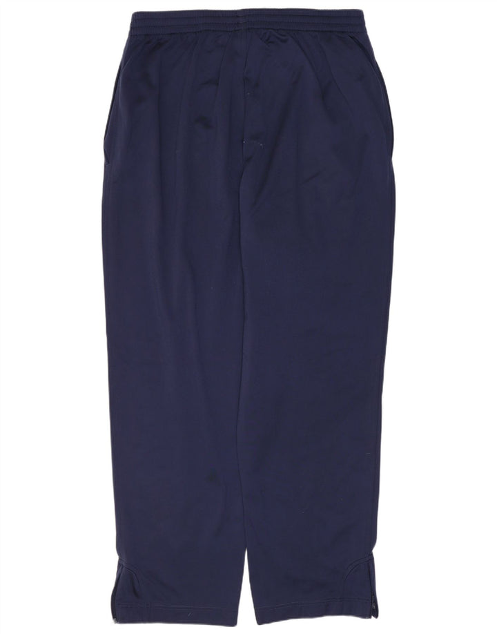 Calças de treino masculinas ADIDAS UK 42/44 grandes azul marinho poliéster