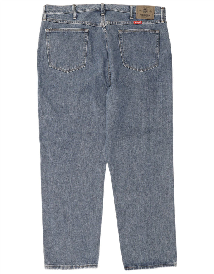 Wrangler Mens Straight Jeans W40 L30 Azul Algodão