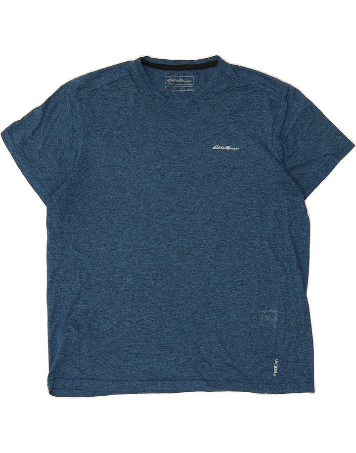 EDDIE BAUER Mens T-Shirt Top Large Blue Polyester Vintage Eddie Bauer and Second-Hand Eddie Bauer from Messina Hembry 