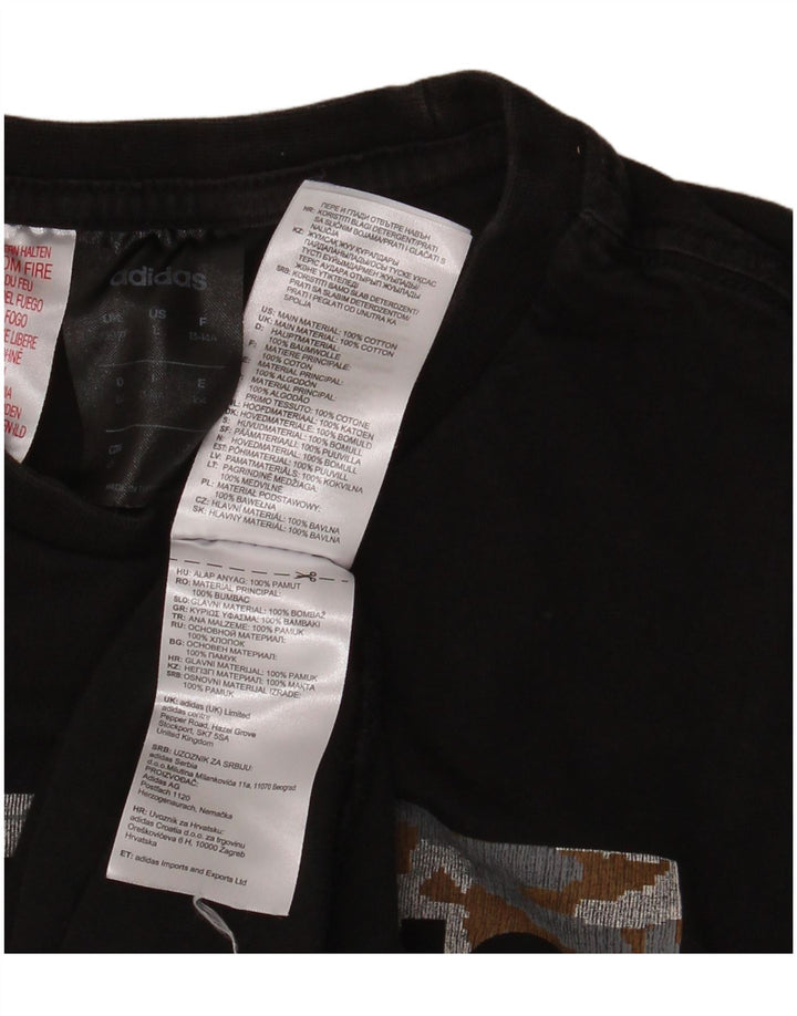 Camiseta Adidas Menino Graphic 13-14 Anos Algodão Preto