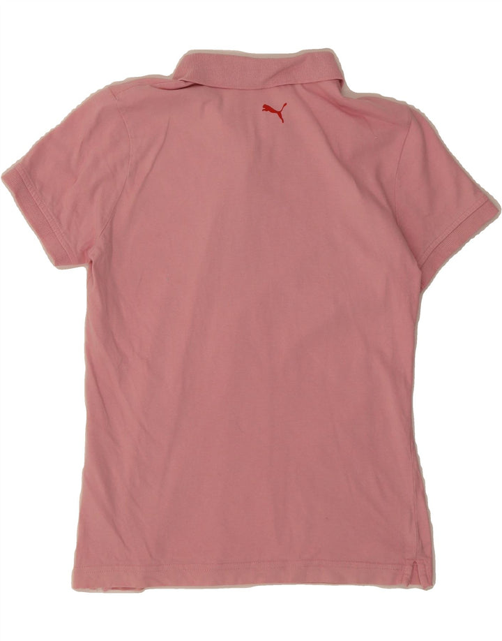 PUMA Womens Polo Shirt UK 12 Medium Pink Vintage Puma and Second-Hand Puma from Messina Hembry 