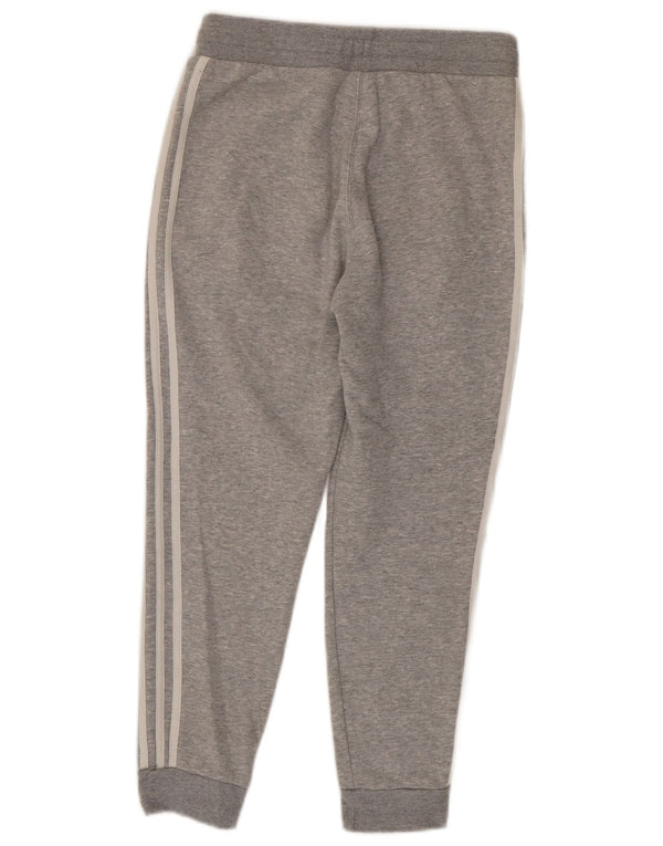 Adidas meninos calças de treino joggers 12-13 anos cinza manchado algodão
