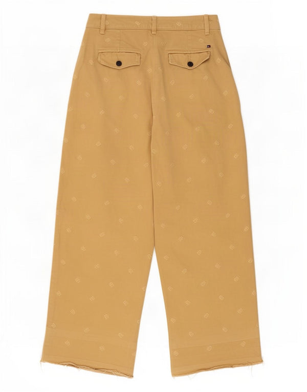 Tommy Hilfiger Calça Chino Feminina Gráfica Reino Unido 10 Pequeno W28 L27 Bege