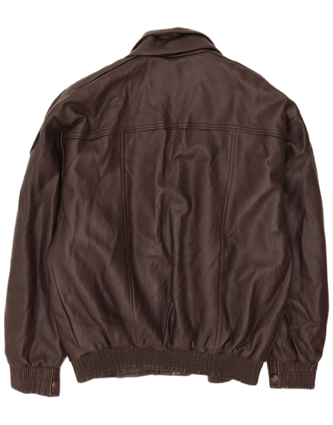Jaqueta de couro masculina vintage UK 42 XL marrom