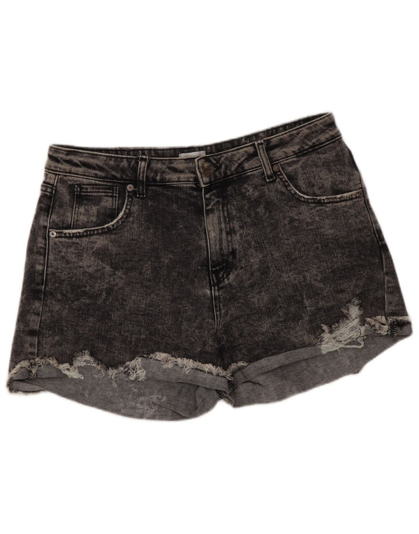 Calça jeans feminina Carrera Acid Wash IT 46 grande W31 algodão cinza
