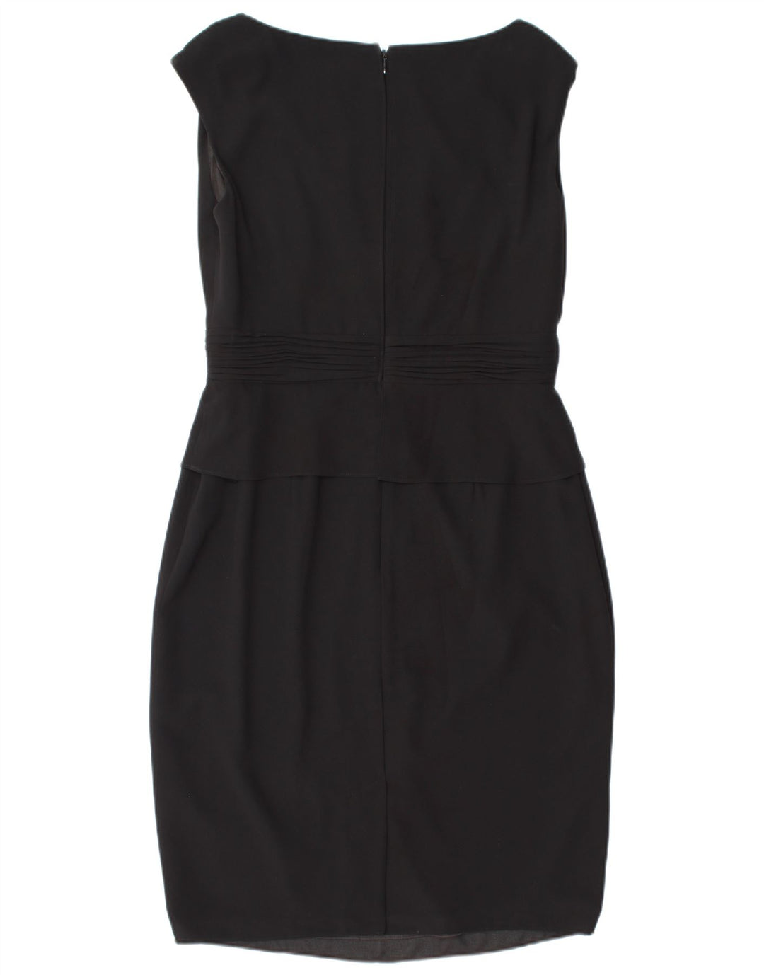 Vestido Peplum feminino sem mangas JACQUES VERT Reino Unido 12 poliéster preto médio