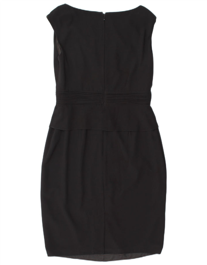 Vestido Peplum feminino sem mangas JACQUES VERT Reino Unido 12 poliéster preto médio