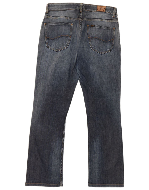 Lee Womens Cameron Bootcut Jeans W34 L28 Azul Algodão