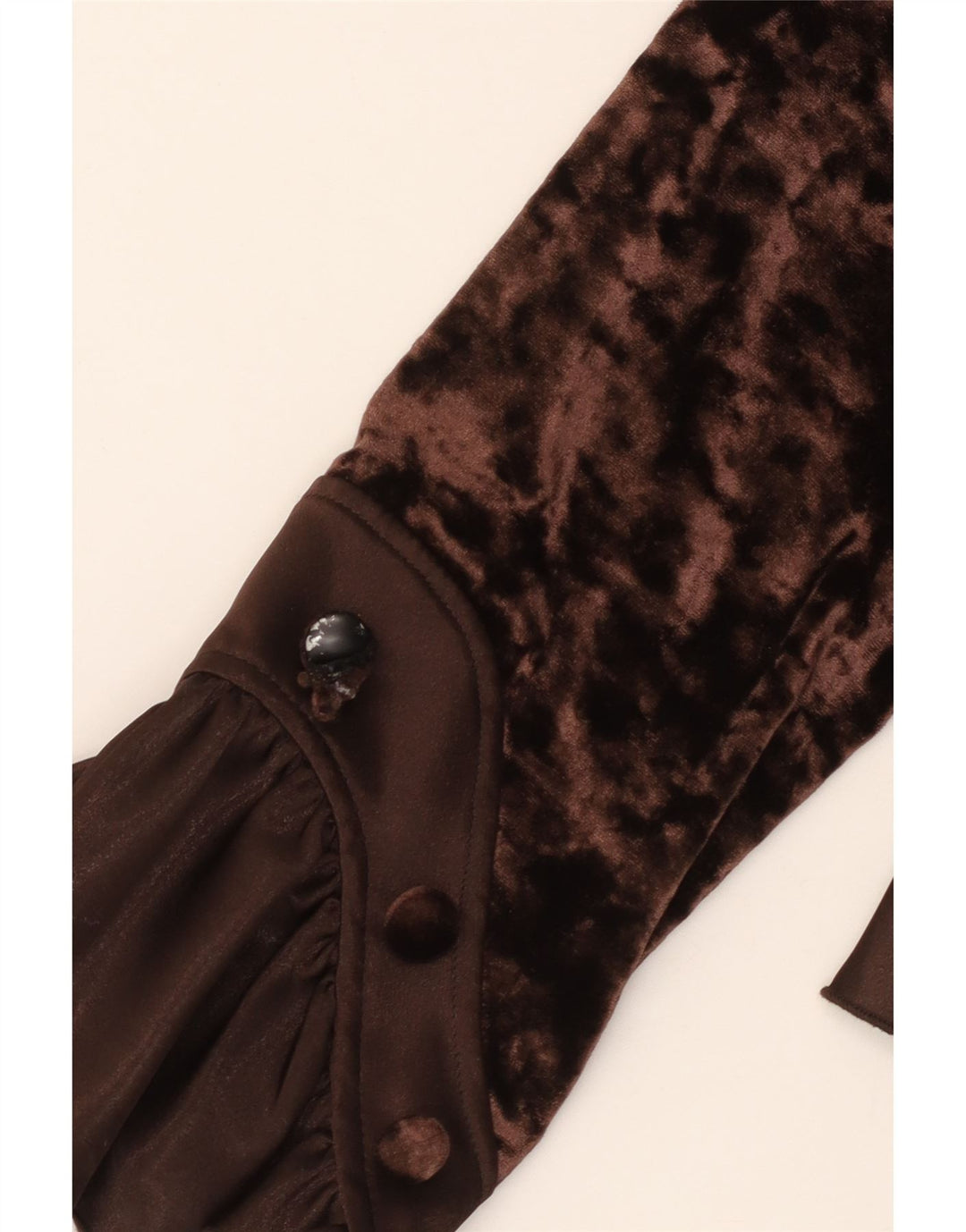 Blusa feminina de veludo JOSEPH RIBKOFF Reino Unido 16 grande poliéster marrom