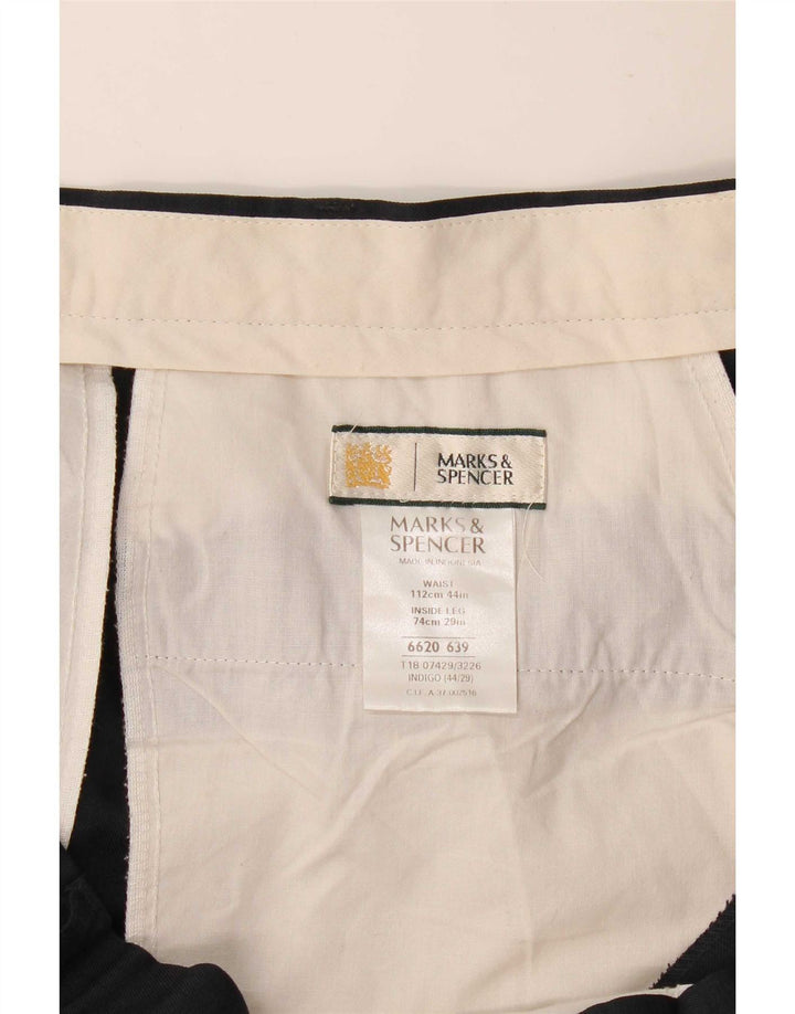 Calça masculina Marks & Spencer Pegged Suit W44 L29 Poliéster azul marinho
