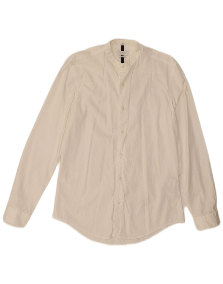 Camisa masculina ZARA médio algodão branco