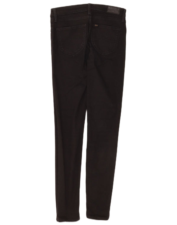 Lee Womens Scarlett Skinny Jeans W28 L33 Algodão Preto
