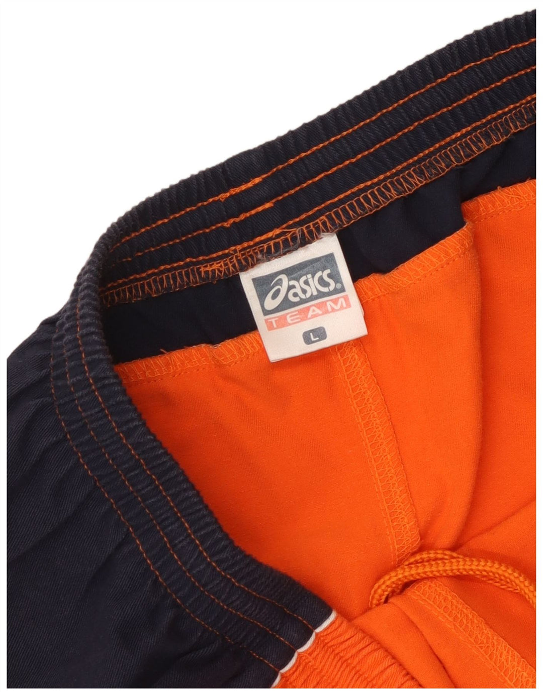 Asics Mens Sport Shorts Grande Laranja Colourblock Poliéster
