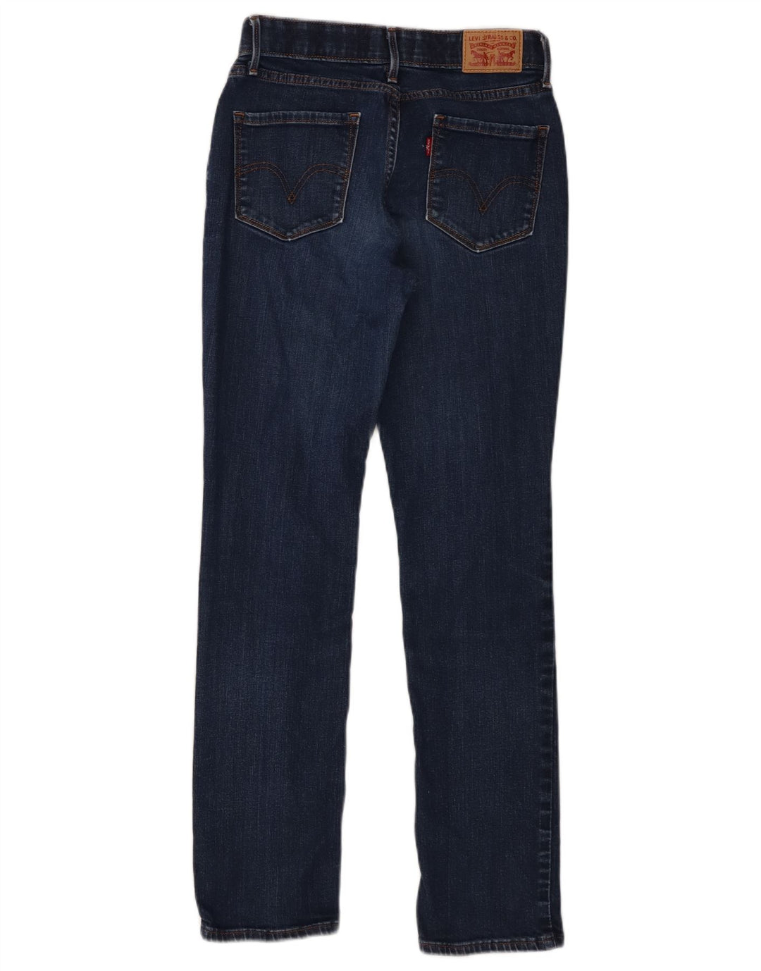 Calça jeans feminina Levi's 525 Straight US 4 pequena W28 L28 azul marinho