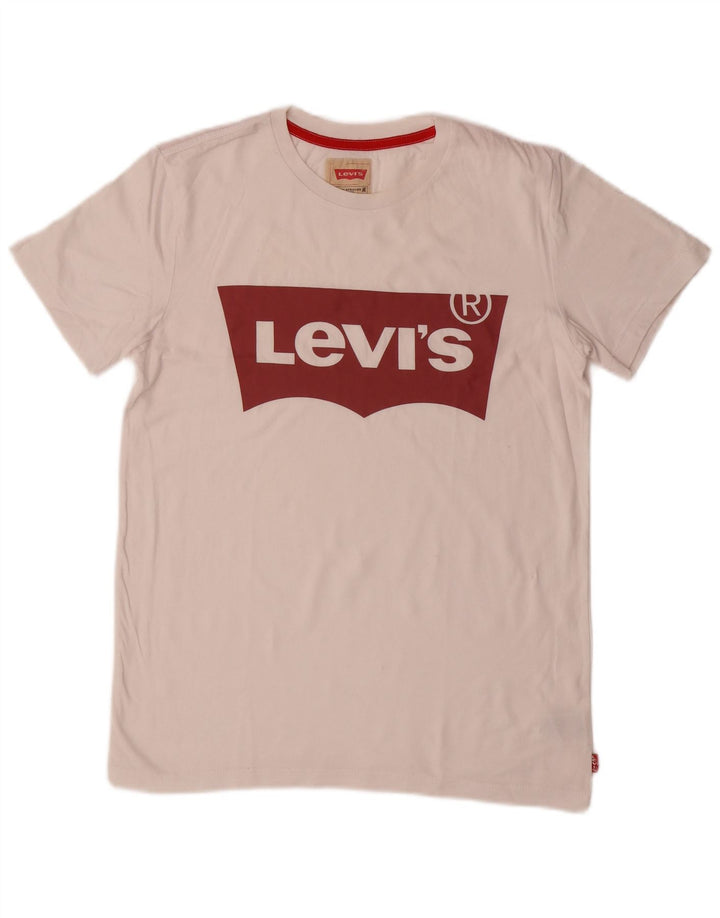Camiseta feminina estampada LEVI'S US 16 2XL algodão branco