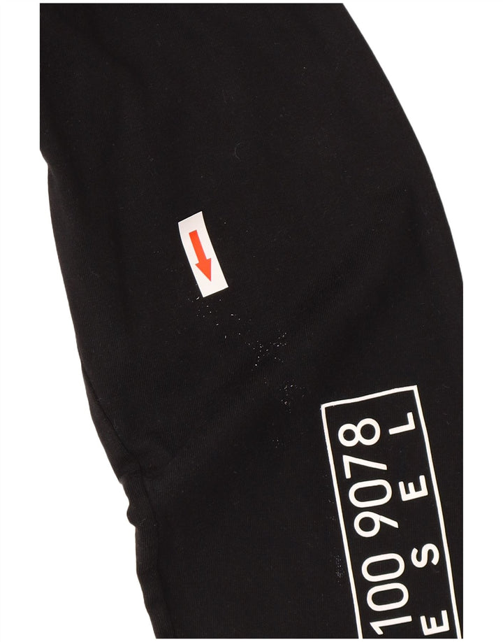 Suéter masculino diesel com zíper e gola alta de algodão preto pequeno