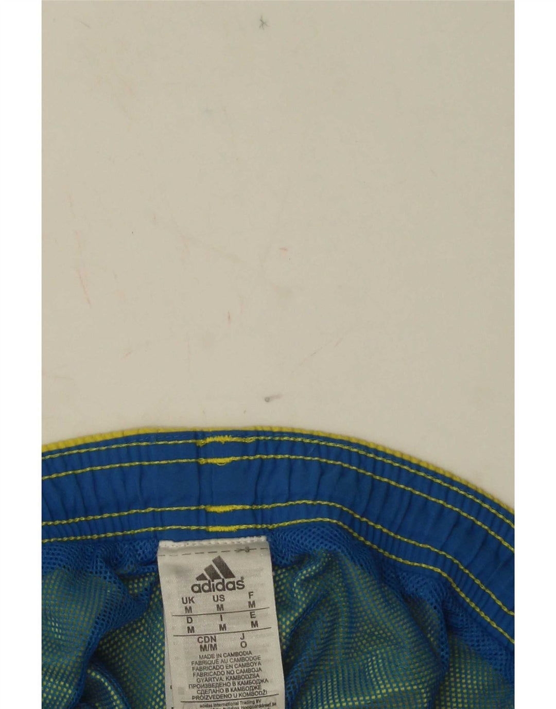 Shorts de natação masculino Adidas médio amarelo nylon