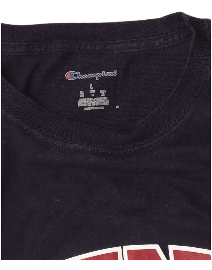 Champion masculino Penn Graphic Top manga comprida grande azul marinho