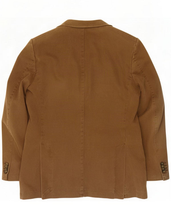 Gant Jaqueta masculina blazer de 2 botões UE 48 Algodão marrom médio