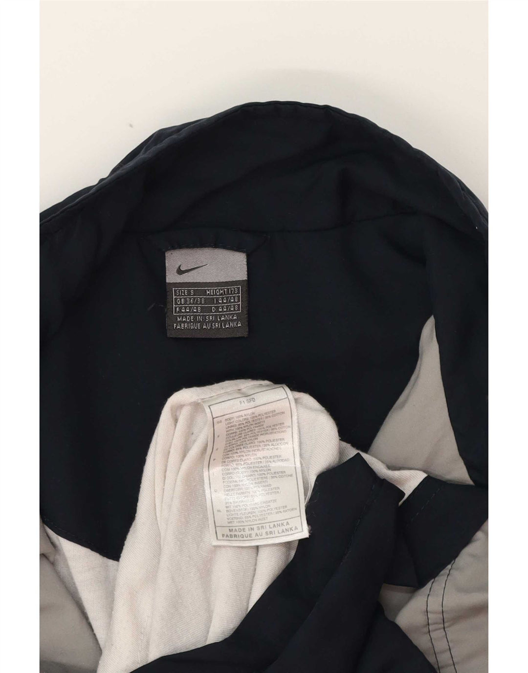 Nike Mens Tracksuit Top Jacket Pequeno Cinza Colorblock Poliéster