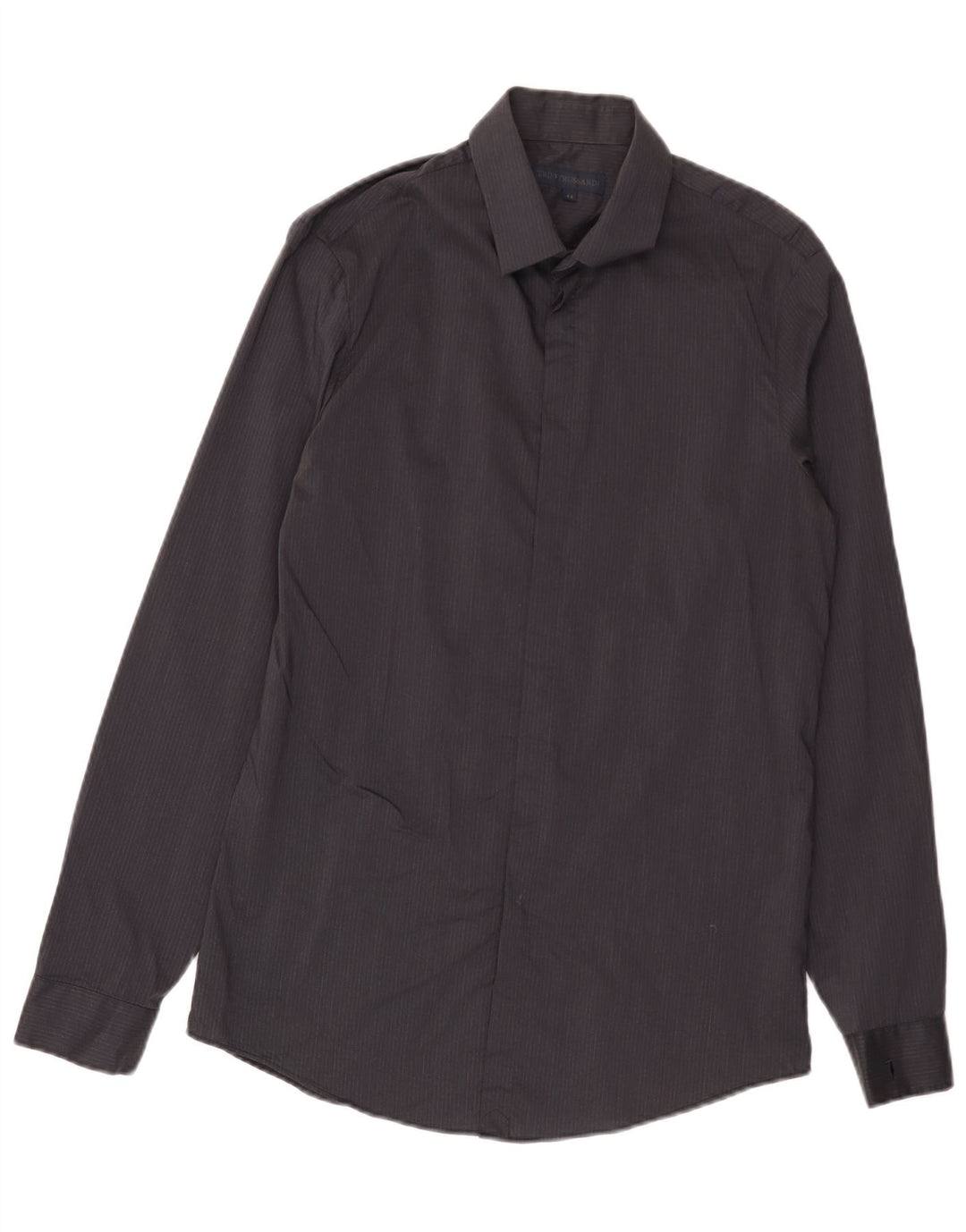 Camisa masculina Trussardi tamanho 41 algodão listrado preto médio