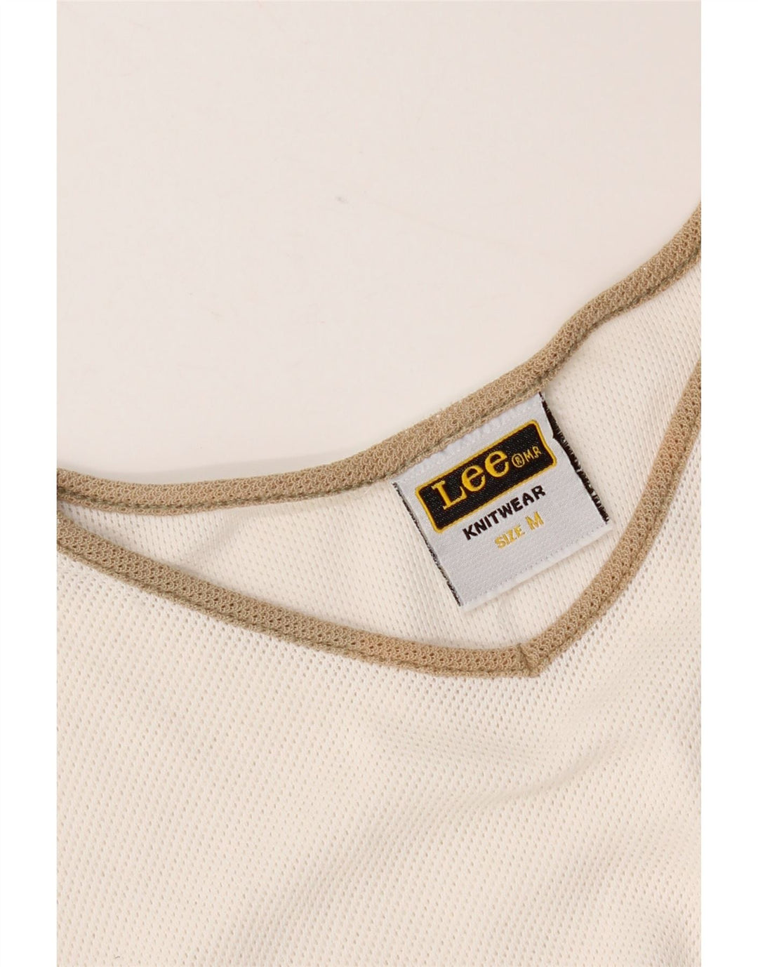 Camiseta feminina Lee UK 14 algodão branco médio