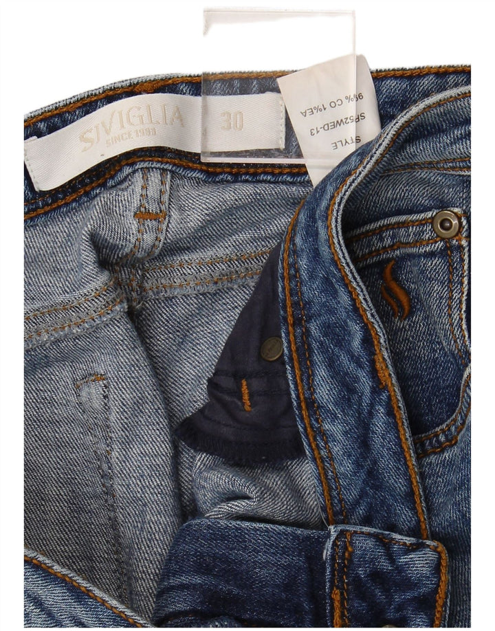 SIVIGLIA Jeans Slim Feminino W30 L34 Azul Algodão