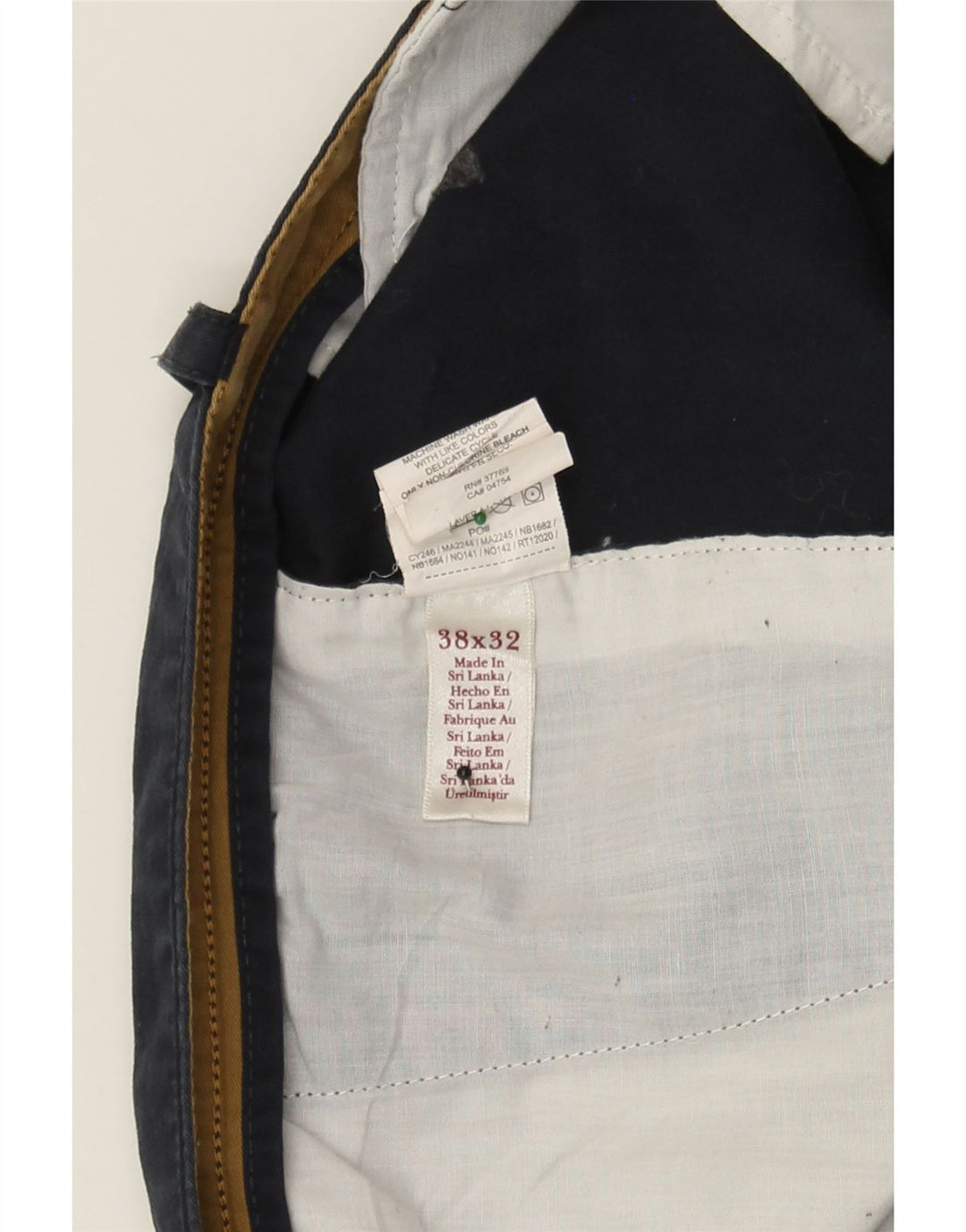 PENGUIN Mens Straight Chino Trousers W38 L28 Navy Blue Cotton Vintage Penguin and Second-Hand Penguin from Messina Hembry 