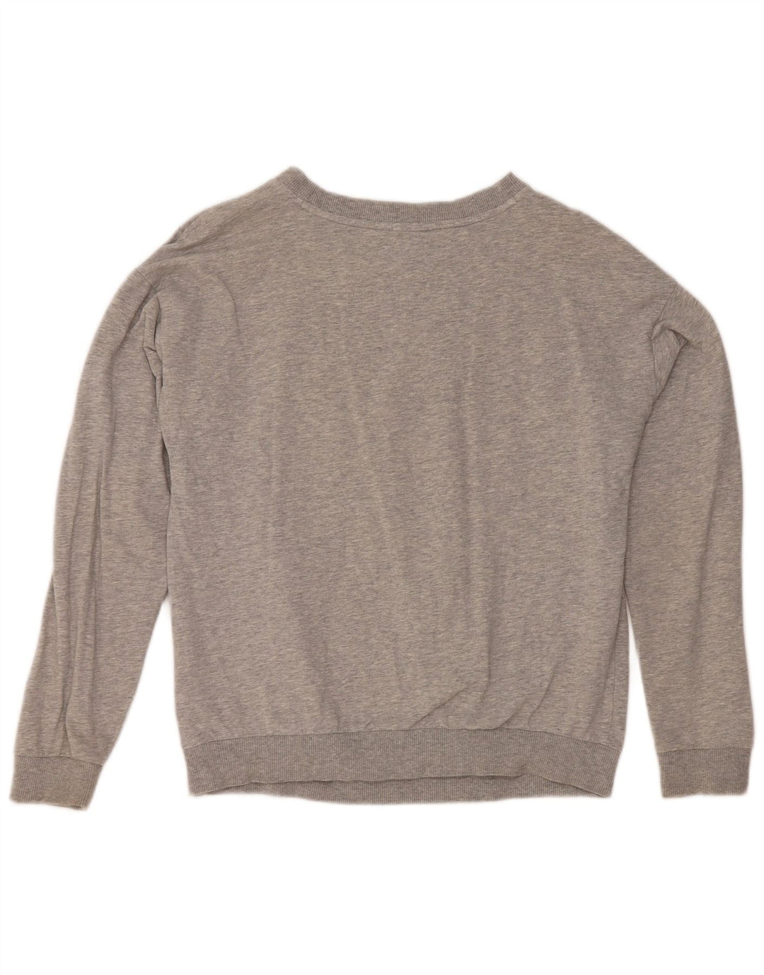 Adidas feminino gráfico oversized moletom jumper reino unido 8 pequeno cinza algodão